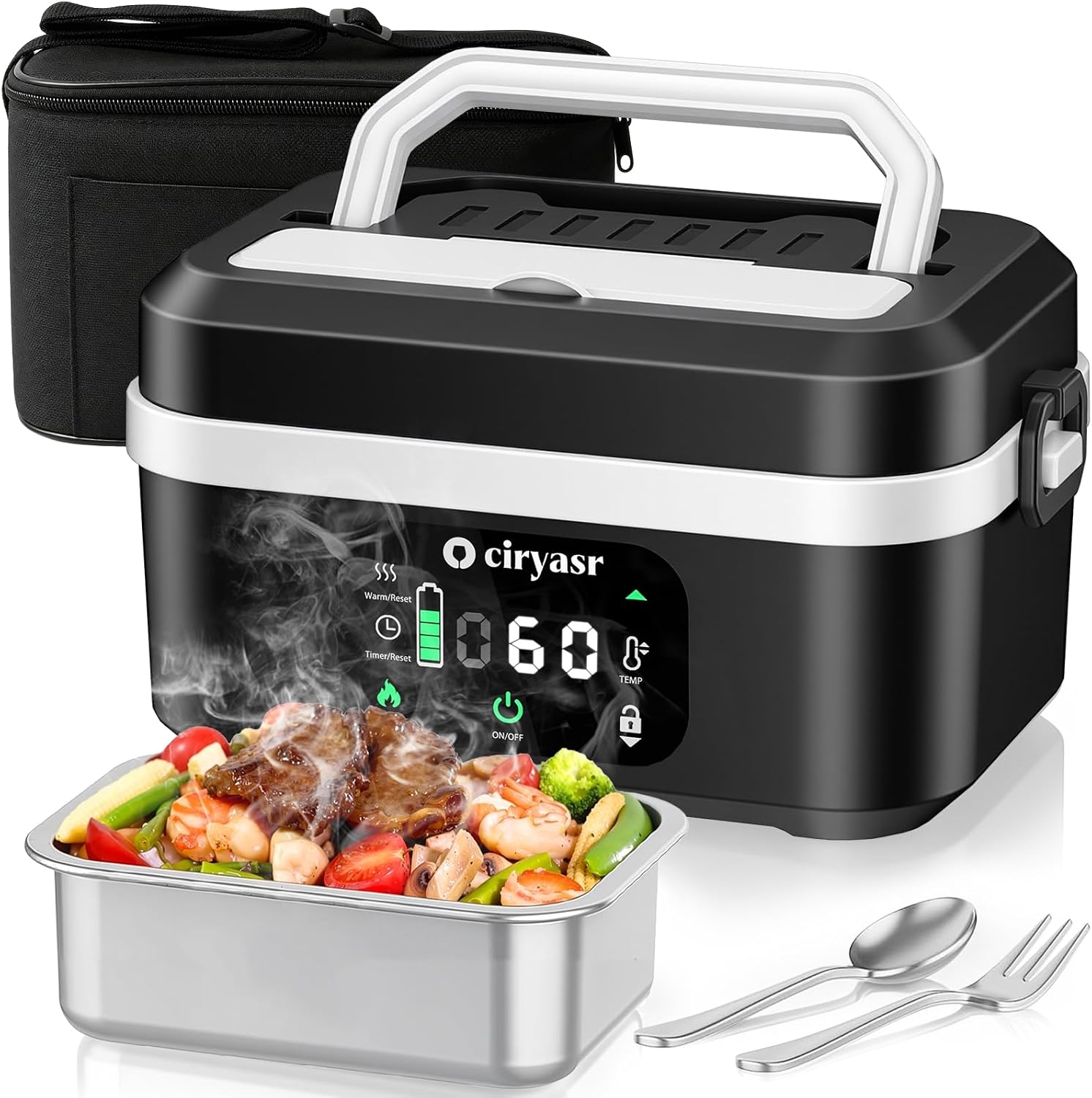 Meal Prep Bag - صندوق غداء كهربائي قوي، سعة 1.35