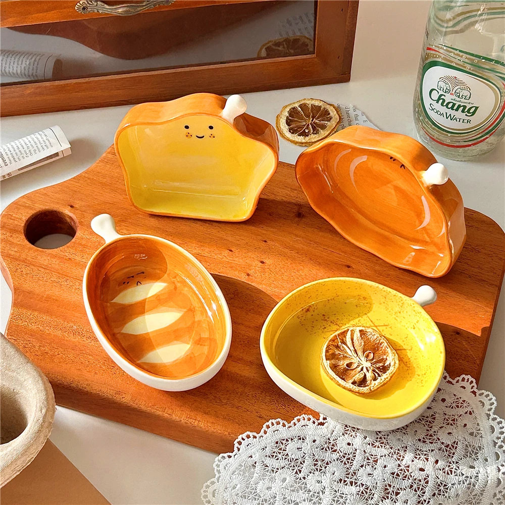 Sauce Dipping Cup - طبق سيراميك على شكل خبز مبتكر،