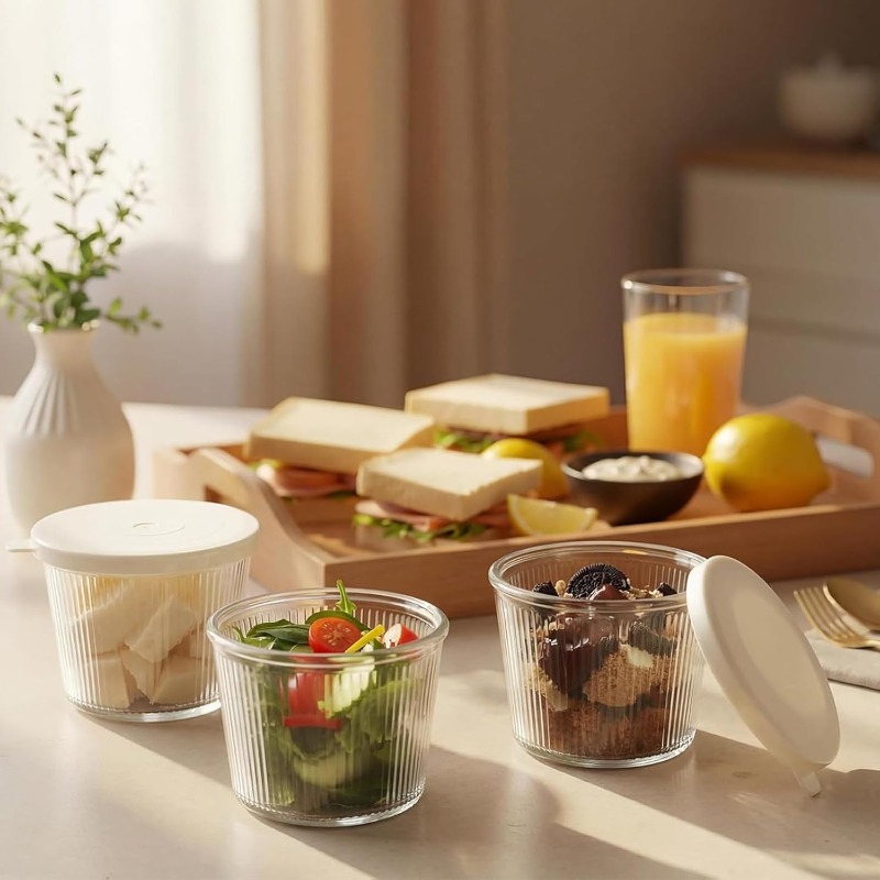 وعاء زجاجي صغير بغطاء (قطعة وا - مراجعة Sauce Dipping Cup وسعره