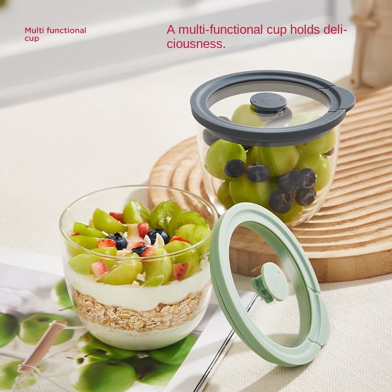 وعاء زجاجي لتخزين الشوفان اللي - مراجعة Meal Prep Yogurt Parfait وسعره